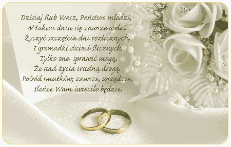 Dzisiaj ślub wasz, Państwo młodzi